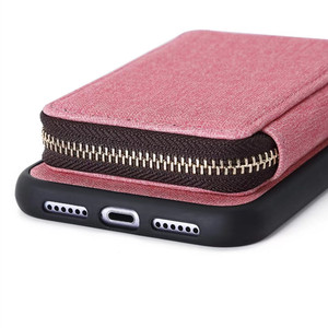 Funda de teléfono con cremallera de Color sólido 2025 para <span class=keywords><strong>iPhone</strong></span> 17 16 15 14 13 12 11 Pro Max <span class=keywords><strong>SE</strong></span> X XR XS MAX, tarjetero, funda trasera - Product Image 5