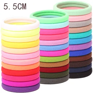 Student hair Simple solid color headband hair tie 5.5 cm seamless high elasticity 36 color towel ring DIY accessories