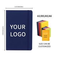 Notizbuch aus PU-Leder mit individuellem Logo A6 A5 A4, Hardcover-Tagebuch für Geschäftsgeschenke und Werbeartikel, Notizbuch mit Einband für Studenten