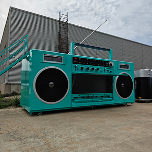 Radio rétro turquoise nostalgique style kiosque-boombox avec <span class=keywords><strong>antenne</strong></span> pour parcs à thème, événements, food trucks, services de restauration rapide, résistant à la rouille - Product Image 3
