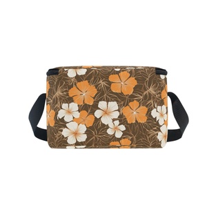 Bolsa Térmica para Almuerzo, Diseño de Hibisco, Estilo Simple, Portátil, con Logotipo Personalizado, Bolsa Térmica Pequeña para Almuerzo - Product Image 5