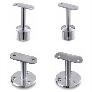 Wand halterung Außen Zier Satin Nickel Edelstahl Glas Montage Handlauf Halterung Match Geländer Stütz rohre - Product Image 1