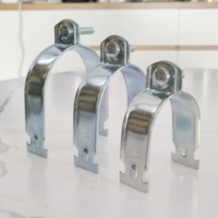 Collier de serrage pour conduit de type C Finemaker Flex-Gear 3/4 pouces, en fer galvanisé, avec bande de caoutchouc, certifié CE, pour la construction