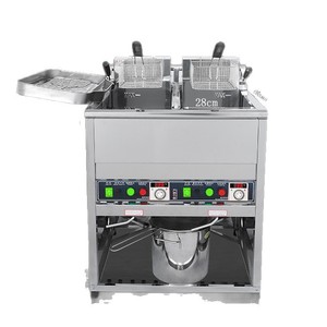<span class=keywords><strong>Friteuse</strong></span> électrique commerciale grande capacité à <span class=keywords><strong>double</strong></span> cylindre pour poulet frit et pâtes, à température constante - Product Image 1