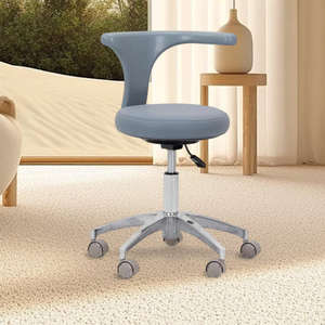 Sgabello Dentistico Regolabile Buffalo, Sedia Girevole in Pelle PU per Cliniche Odontoiatriche - Product Image 5