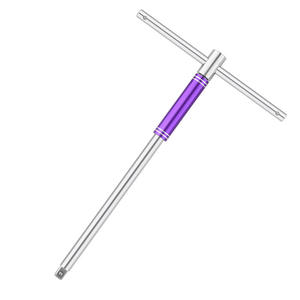 ประแจซ็อกเก็ตแบบทีแฮนด์ 1/2 นิ้ว พร้อมด้ามต่อหกเหลี่ยม ผลิตจากเหล็กโครเมียมวาเนเดียม เกรดอุตสาหกรรม สำหรับซ่อมรถยนต์และมอเตอร์ไซค์ - Product Image 1