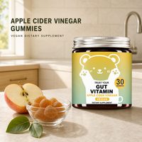 Gummies au vinaigre de cidre de pomme véganes, vitamines ACV, flacon de 30 unités, supplément alimentaire à croquer pour une nutrition quotidienne, emballage de vente au détail