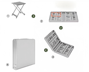 Portable Height Adjustable Stainless Steel Outdoor <strong>Folding</strong> <strong>Table</strong> <strong>and</strong> <strong>Chairs</strong> - Product Image 6
