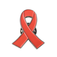 Prêt à expédier : Badge en émail dur plaqué or, motif ruban violet croisé, thème sensibilisation au cancer du sein