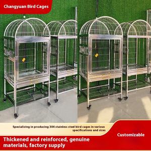 Jaula grande <span class=keywords><strong>de</strong></span> acero inoxidable 304 para pájaros, loro europeo, interior frontal endurecido, nueva jaula grande para pájaros, jaula para loros domésticos - Product Image 3