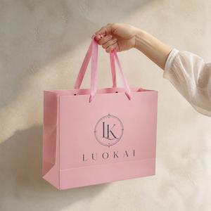 Low MOQ Custom Pink <b>Bag</b> Jewelry Paper <b>Bag</b> 250gsm <b>White</b> Card Small <b>Gift</b> Packaging with Logo for Boutique Store - Product Image 4
