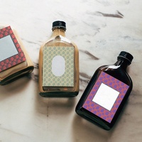 Bouteille en verre plat avec bouchon à vis | 50ml 250ml personnalisé pour whisky, parfum, huiles essentielles, échantillons de boissons