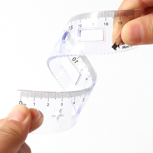 Cartoon 20Cm Flexibele Pvc Liniaal Set Geometrische Plastic Wiskunde Tools Voor Scholieren - Product Image 4