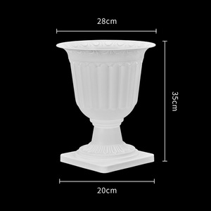 Accessoires <span class=keywords><strong>de</strong></span> mariage <span class=keywords><strong>de</strong></span> style européen Décoration <span class=keywords><strong>de</strong></span> bureau à domicile <span class=keywords><strong>Pot</strong></span> <span class=keywords><strong>de</strong></span> fleurs rétro détachable <span class=keywords><strong>Colonne</strong></span> romaine <span class=keywords><strong>Pot</strong></span> <span class=keywords><strong>de</strong></span> fleurs en plastique blanc brique rouge - Product Image 2