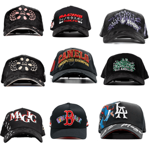 Produsen kustom 5 Panel bingkai kosong melengkung penuh topi bisbol Suede topi bisbol Gorras topi Baseball Gallo Fino - Product Image 4