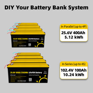2025 हॉट सेलिंग ग्रेड एक 12 वी 24v 100ah 200ah 50ah 400h जीवन में 4 लिथियम आयरन फॉस्फेट 12 वी 24v 48v 60v सौर बैटरी पैक - Product Image 5