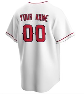 パーソナライズされたアメリカのスポーツチームのカスタムホワイトレッドスタイルユニセックス格安Tシャツ、カスタムステッチ野球ジャージ - Product Image 3