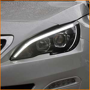 Pour Peugeot <span class=keywords><strong>308</strong></span> 408 2014-2019 : Ensemble de phares Bi-LED avec double lentille de projecteur, mise à niveau Full LED DRL, <span class=keywords><strong>phare</strong></span> dynamique séquentiel - Product Image 3