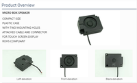 Haut-parleur carré micro FCE Full Range 45Box 4Ω 3W avec boîtier en plastique pour TV ou écran tactile multimédia audio