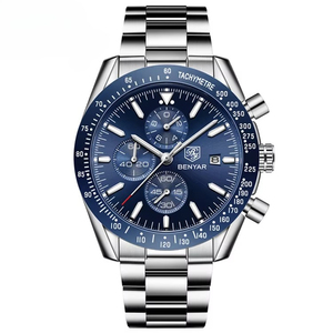 Montre chronographe sport pour homme OEM ODM, nouvelle collection, avec tachymètre, date, étanche, style business décontracté, en acier inoxydable, mouvement quartz. - Product Image 2