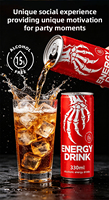 Boisson Énergisante OEM Personnalisable Prime Hydration Refresh 500ml pour Hommes, Saveur Ultra Black, Just Power Ginseng Sting