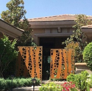 Customized Corten Steel Art Deco Design Garden Privacy <b>Screen</b> Corrosion Resistance Metal <b>Panel</b> Room Divider China Origin - Product Image 1