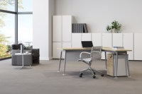 Mobili per ufficio su misura High-end Design moderno in legno a forma di L tavolo direttore direttore CEO boss Desk