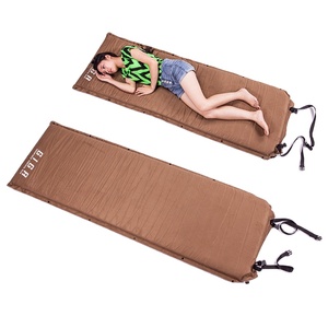 Equipo de acampada al aire libre, alfombra de imitación de ante de 8cm con PVC, inflado automático, almohadilla para dormir, estera de acampada empalmada, 2,55 KG - Product Image 1