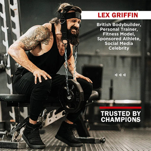 MKAS-Arnés para la cabeza del cuello, entrenador de fuerza para el gimnasio, con 4 anillos en D de metal, ejercicio, levantamiento de pesas, entrenamiento, arnés para el cuello - Product Image 4