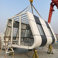 Capsule spatiale triangulaire de conception nouvelle avec double couche, hôtels et complexes hôteliers préfabriqués, conteneurs faciles à expédier