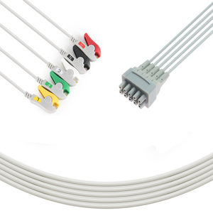 Compatible de haute qualité pour GE Healthcare 414556-004 câble <span class=keywords><strong>ECG</strong></span> à <span class=keywords><strong>5</strong></span> dérivations câble conducteur IEC Clip câble conducteur <span class=keywords><strong>ECG</strong></span> - Product Image 1