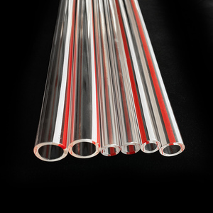 Kazanlar için özel borosilikat cam tüpler ilaç ve enstrüman uygulamaları için kırmızı ve beyaz çizgi deseni - Product Image 5