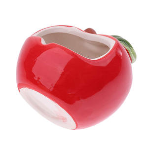 Maison d'été en céramique en forme de pomme pour <span class=keywords><strong>hamster</strong></span>, <span class=keywords><strong>cage</strong></span>, <span class=keywords><strong>mini</strong></span> cachette fraîche, lit de couchage, nid pour petits animaux - Product Image 4
