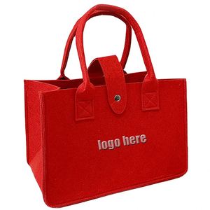 Sac fourre-tout en feutre pour femme, promotionnel, durable, réutilisable, avec logo personnalisé, écologique, décontracté, grande capacité, sac de shopping en laine - Product Image 1