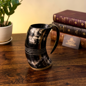 Nouvelle tasse à boire en corne de buffle domestique de qualité supérieure, style Viking, capacité 300-500 ml, par PERFECT ENTERPRISES - Product Image 2