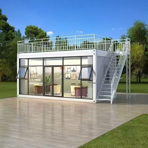 6M prefab container nhà Z có thể gập lại Tiny công nghiệp thiết kế kết cấu thép cho văn phòng biệt thự khách sạn phẳng gói sống bán thuê - Product Image 5