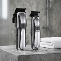 Tondeuse de précision électrique transfrontalière pour coiffure professionnelle, en acier inoxydable, avec batterie longue durée