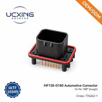 776262-1 MF130 Connecteur fil-carte 14 broches, vertical droit 180 degrés, pas de 4 mm, 5A 250V, PPA UL94 V-0, en stock, OEM ODM