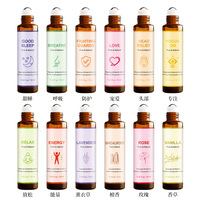 Huile essentielle en roll-on 10 ml, best-seller, parfum lavande, rose, vanille, bois de santal, huile essentielle pour soulagement émotionnel