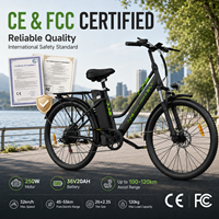 Vélo électrique WITAMBIKE C26 PRO - Moteur 250W, Batterie 36V20Ah, Autonomie 120KM, Suspension avant, Stock entrepôt UE