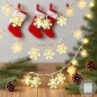 LED-Schneeflocken-Lichterkette, Feengirlande, Heimdekoration für drinnen und draußen, Urlaub, Weihnachten, Party, Hochzeit, Festival, Feier, Ornament