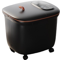 Bassin de massage électrique Shiatsu NINGDECRIUS multifonctionnel pliable pour les pieds, avec vibrations, roulement, contrôle de la minuterie, portable