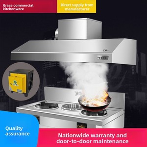 Campana Extractora Comercial de Acero Inoxidable con Ventilador, Purificador de Humo Integrado Anti-Succión para Cocinas de Restaurantes Pequeños - Product Image 4