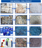 Ligne de lavage entièrement automatique pour le recyclage du plastique, machine de broyage, lavage et séchage pour bouteilles PET, PP, PE et films