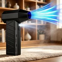 Mini ventilateur turbo portable sans fil, moteur sans balais 90 000 tr/min, batterie 2000 mAh, éclairage LED pour clavier d'ordinateur, souffleur de poussière