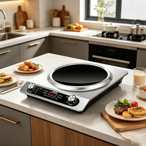 Cocina de Inducción Portátil de 2000W, Cocina Eléctrica Impermeable de Acero Inoxidable para Uso en Hoteles y Autocaravanas YLM-LX500 - Product Image 2