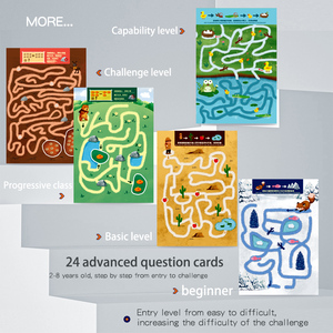 Juego <span class=keywords><strong>de</strong></span> Laberinto <span class=keywords><strong>de</strong></span> Madera para Entrenamiento <span class=keywords><strong>de</strong></span> la Concentración, <span class=keywords><strong>Libros</strong></span> <span class=keywords><strong>de</strong></span> Madera Silenciosos, Juguetes Educativos Montessori para Niños y Niñas Youlebei - Product Image 4