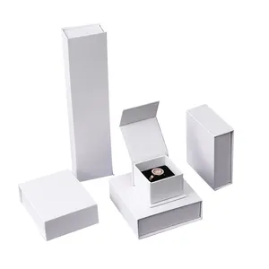 OPET-Conjunto de joyería con logotipo personalizado, cartón liso, anillo, pulsera, collar, pendientes, embalaje, caja Schmuck