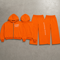Ensemble sweat à capuche court et pantalon de survêtement en molleton brodé personnalisé, unisexe, style streetwear, coupe ample, survêtement zippé 2 pièces