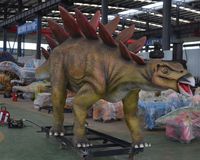 Modèle de dinosaure animatronique Stegosaurus, simulation réaliste de 5 m, en silicone, pour parcs d'aventure, utilisation intérieure/extérieure